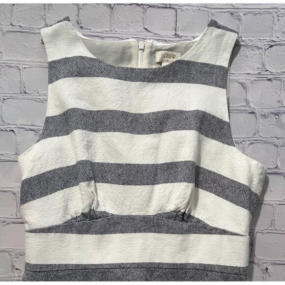 J. Crew Striped Basketweave Dress - Women's SIZE 4 - Picture 5 of 8